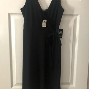 Express black sleeveless wrap dress with tags